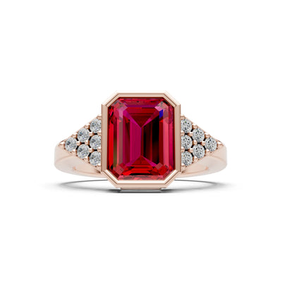 Vintage Inspired Bezel Set Cocktail Ring
