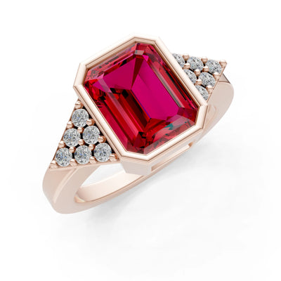 Vintage Inspired Bezel Set Cocktail Ring