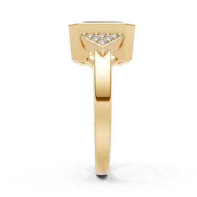 Vintage Inspired Bezel Set Cocktail Ring