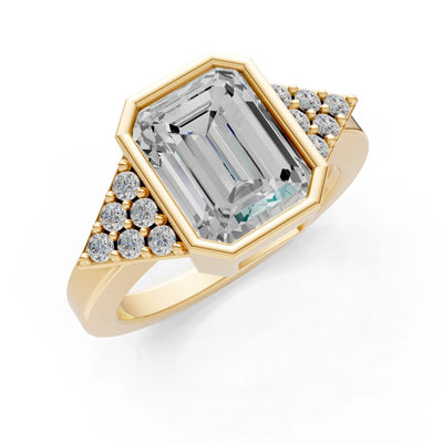 Vintage Inspired Bezel Set Cocktail Ring
