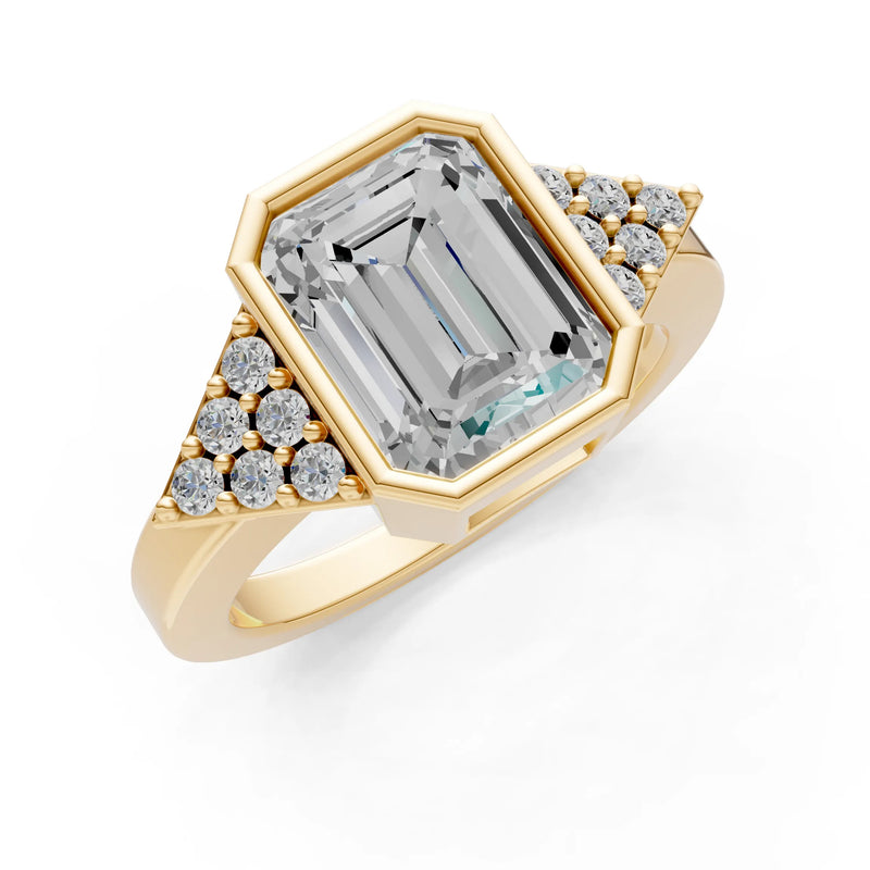 Vintage Inspired Bezel Set Cocktail Ring