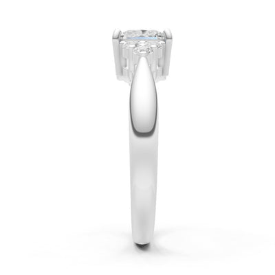 Diamond Antique Inspired Design Princess Cut Engagement Ring