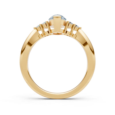 Antique Inspired Design Engagement Gold Ring