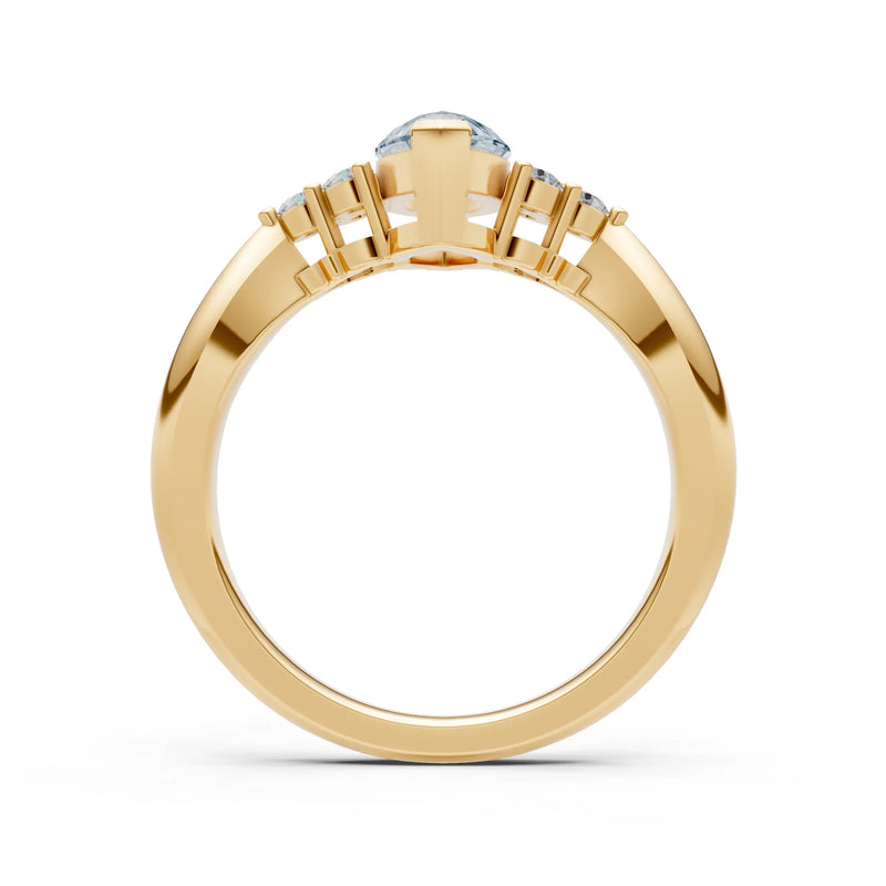Antique Inspired Design Engagement Gold Ring