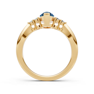 Antique Inspired Design Engagement Gold Ring