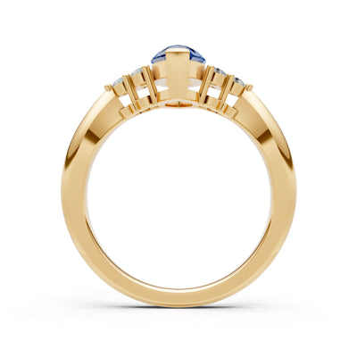 Antique Inspired Design Engagement Gold Ring