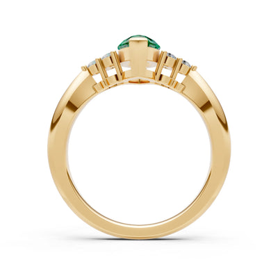 Antique Inspired Design Engagement Gold Ring