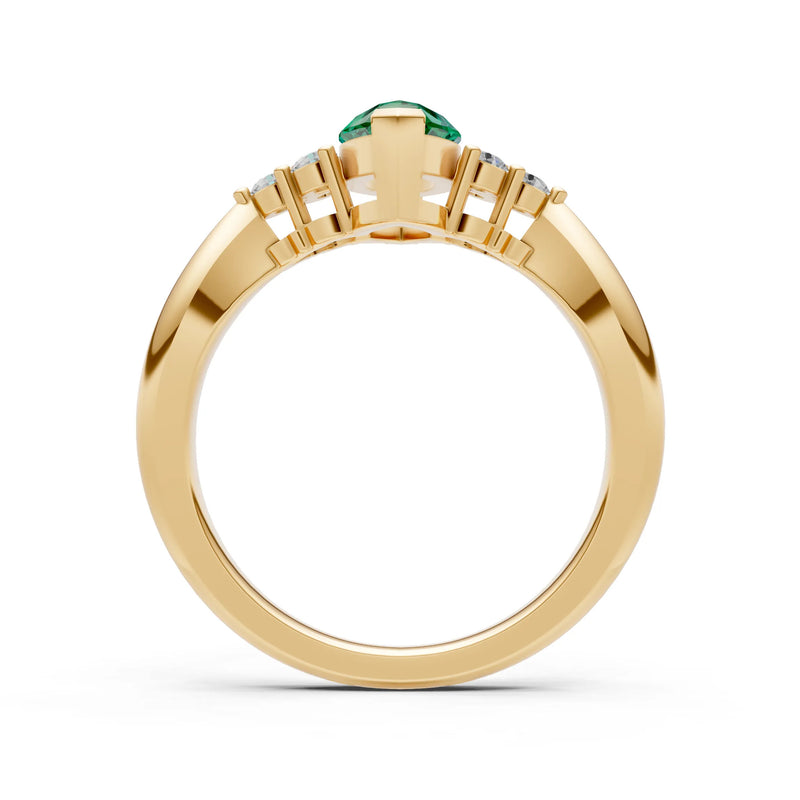 Antique Inspired Design Engagement Gold Ring