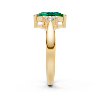 Antique Inspired Design Engagement Gold Ring