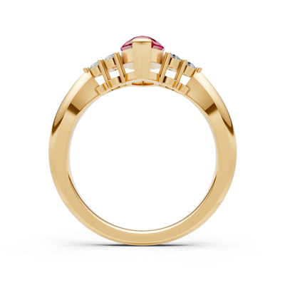Antique Inspired Design Engagement Gold Ring