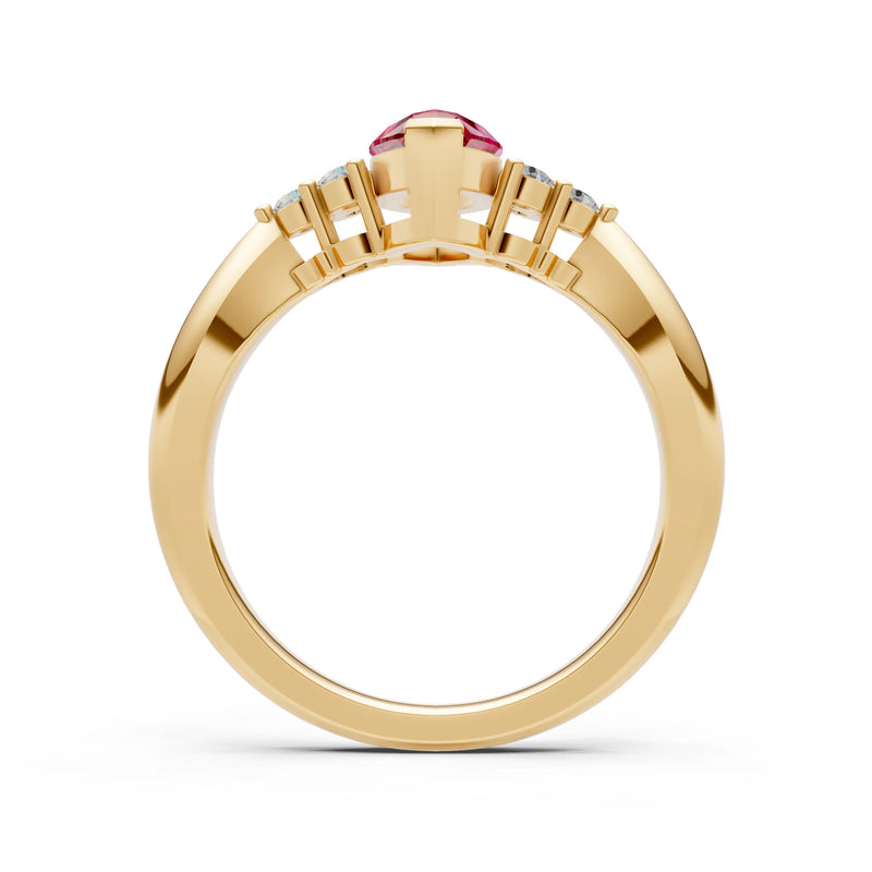 Antique Inspired Design Engagement Gold Ring