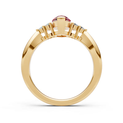 Antique Inspired Design Engagement Gold Ring