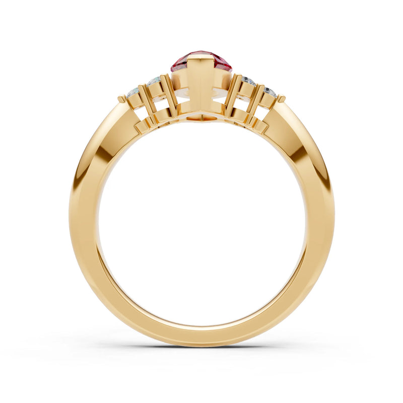 Antique Inspired Design Engagement Gold Ring