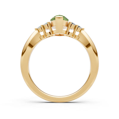 Antique Inspired Design Engagement Gold Ring