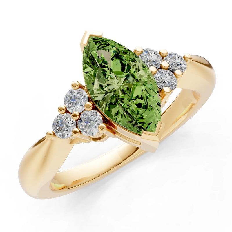 Antique Inspired Design Engagement Gold Ring