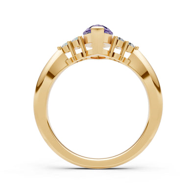 Antique Inspired Design Engagement Gold Ring