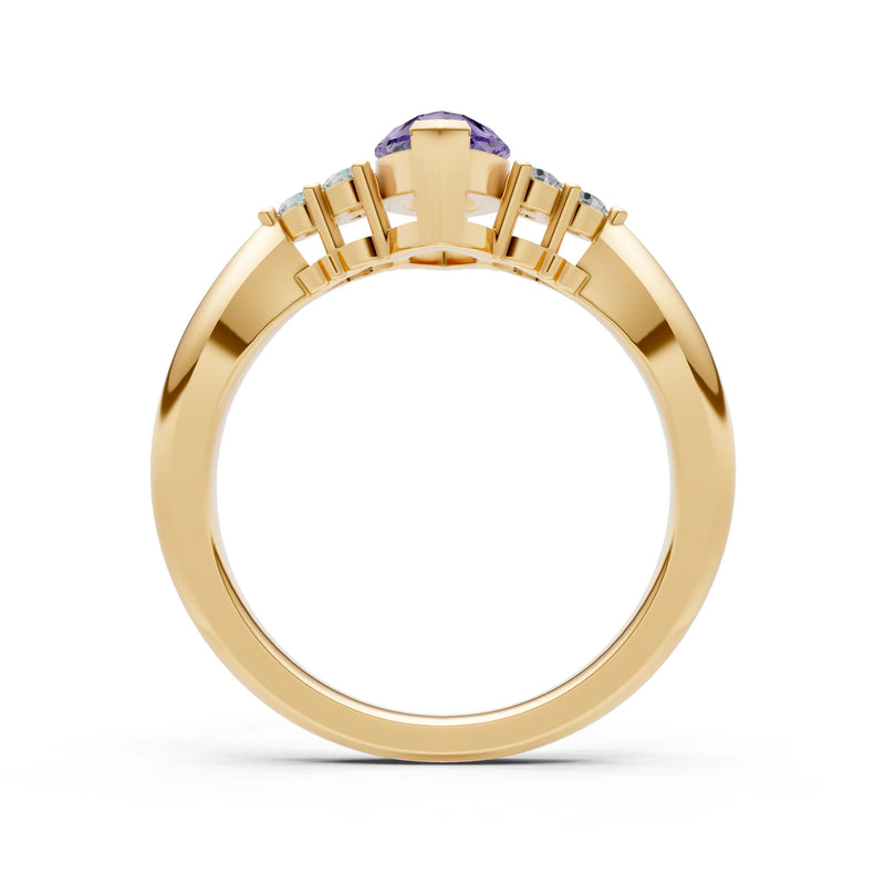 Antique Inspired Design Engagement Gold Ring