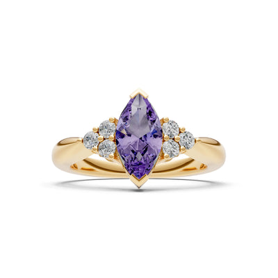 Antique Inspired Design Engagement Gold Ring