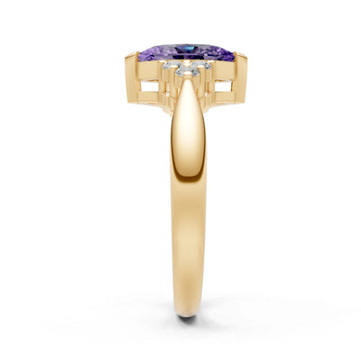 Antique Inspired Design Engagement Gold Ring