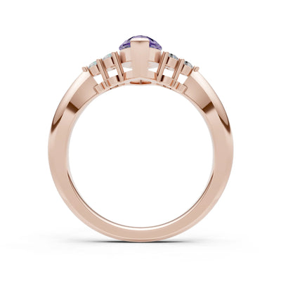 Antique Inspired Design Engagement Gold Ring