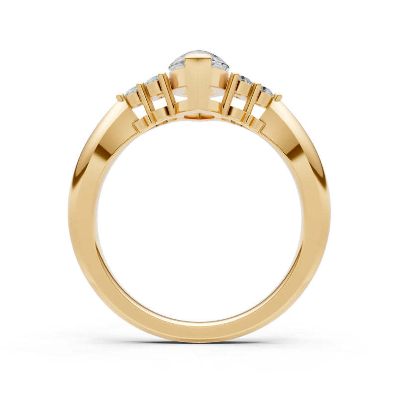 Antique Inspired Design Engagement Gold Ring