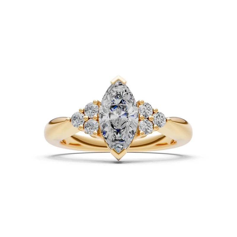 Antique Inspired Design Engagement Gold Ring