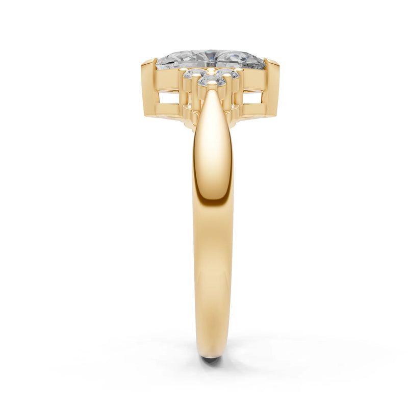 Antique Inspired Design Engagement Gold Ring
