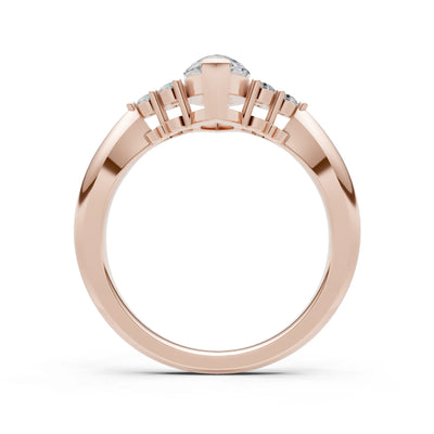 Antique Inspired Design Engagement Gold Ring