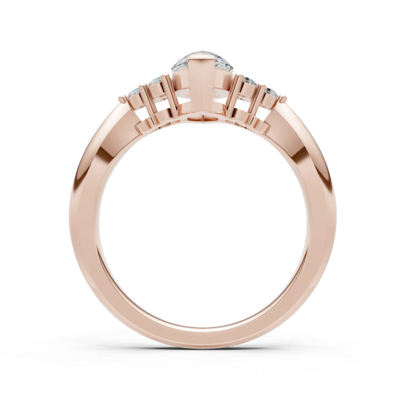 Antique Inspired Design Engagement Gold Ring