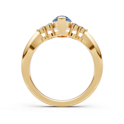 Antique Inspired Design Engagement Gold Ring