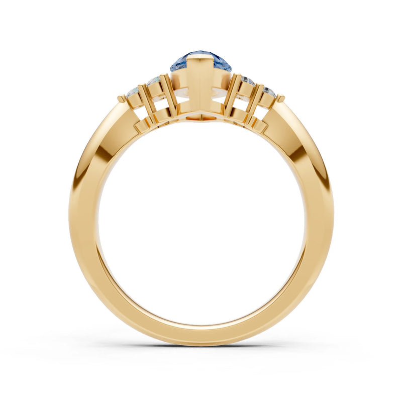 Antique Inspired Design Engagement Gold Ring