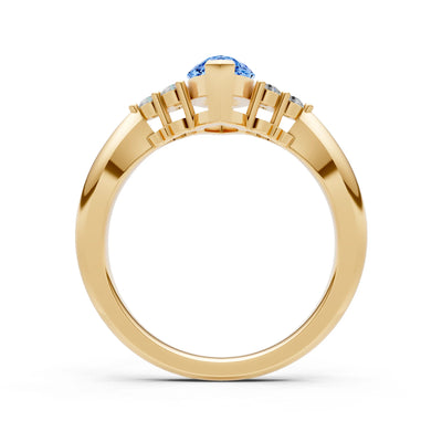 Antique Inspired Design Engagement Gold Ring