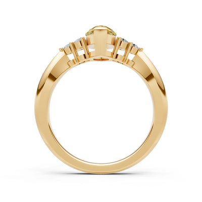 Antique Inspired Design Engagement Gold Ring