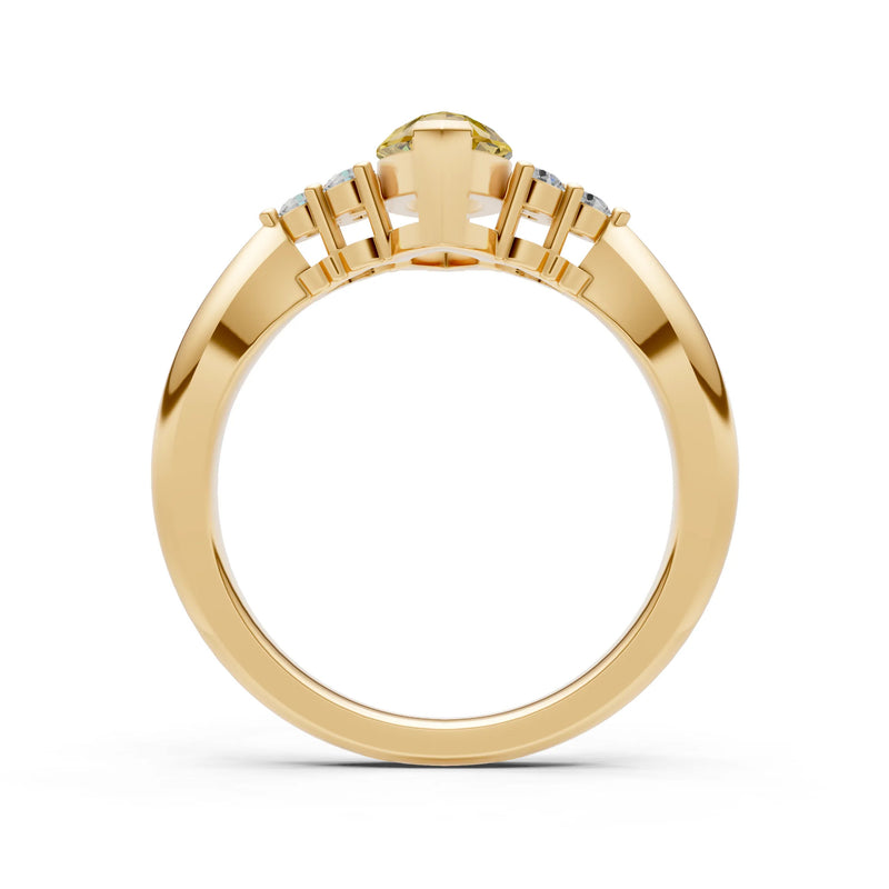Antique Inspired Design Engagement Gold Ring