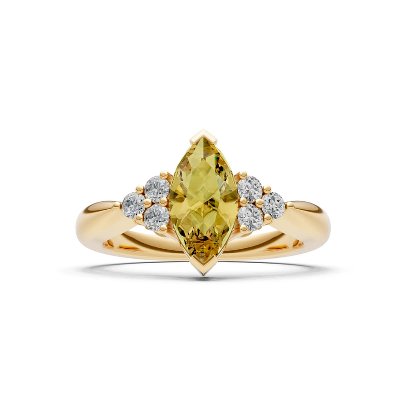 Antique Inspired Design Engagement Gold Ring