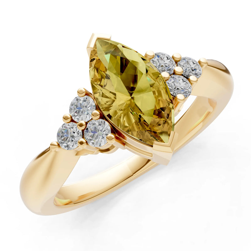 Antique Inspired Design Engagement Gold Ring