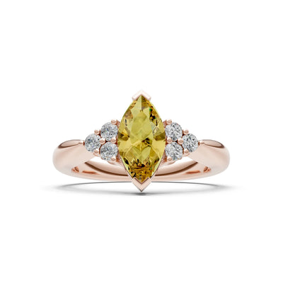 Antique Inspired Design Engagement Gold Ring