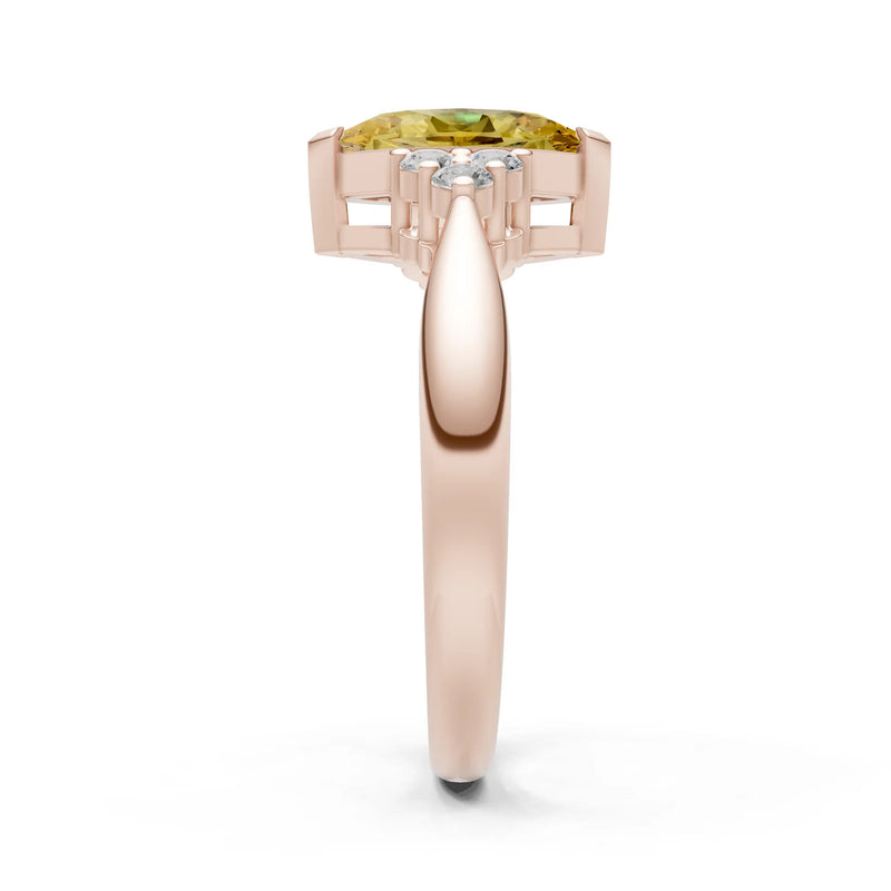 Antique Inspired Design Engagement Gold Ring