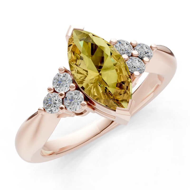 Antique Inspired Design Engagement Gold Ring
