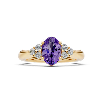 Oval Antique Inspired Design Engagement Ring