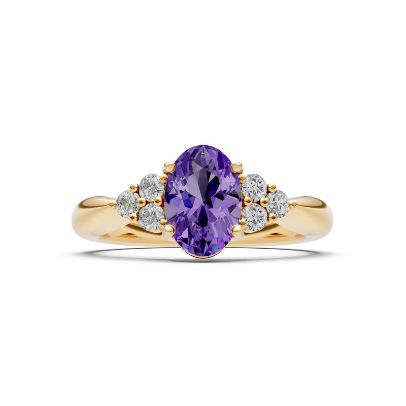 Oval Antique Inspired Design Engagement Ring