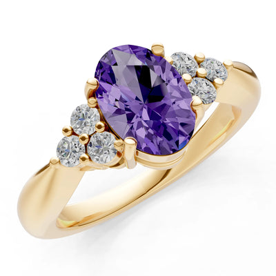 Oval Antique Inspired Design Engagement Ring