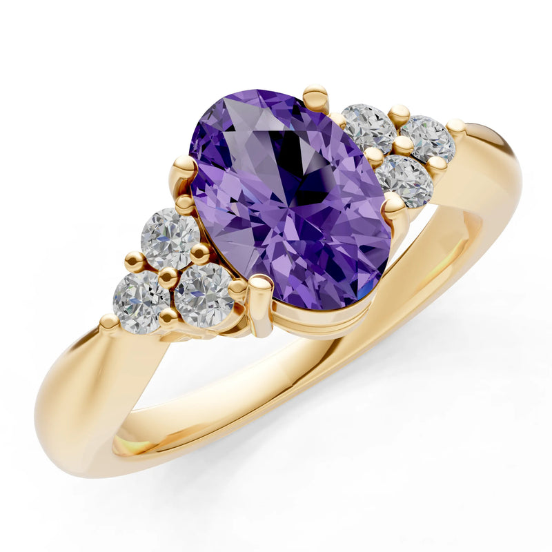 Oval Antique Inspired Design Engagement Ring