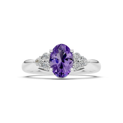 Oval Antique Inspired Design Engagement Ring