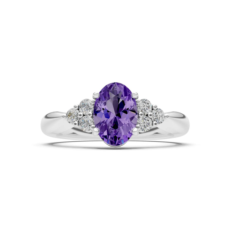 Oval Antique Inspired Design Engagement Ring