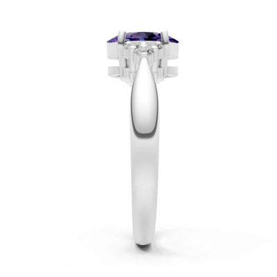 Oval Antique Inspired Design Engagement Ring