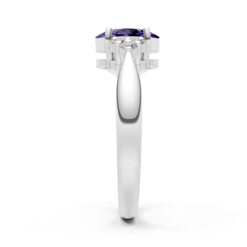 Oval Antique Inspired Design Engagement Ring