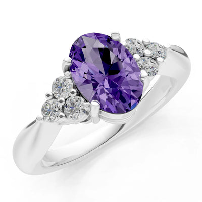 Oval Antique Inspired Design Engagement Ring