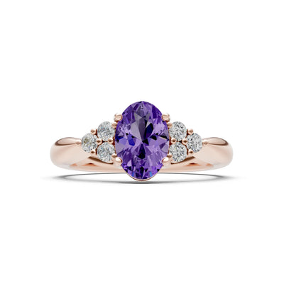 Oval Antique Inspired Design Engagement Ring