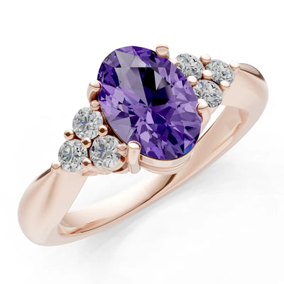 Oval Antique Inspired Design Engagement Ring